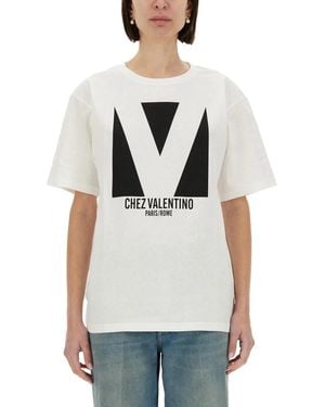 Valentino "Chez Print T-Shirt - Gray