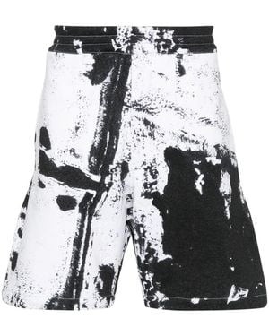 McQueen Printed Organic Cotton Shorts - Black