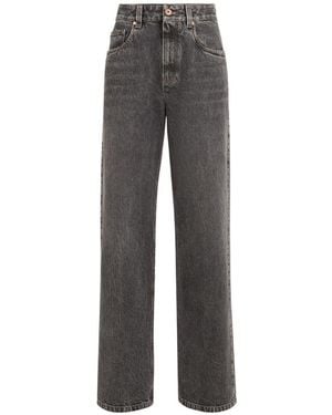Brunello Cucinelli Relaxed Denim Pants - Gray