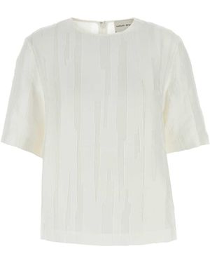 Loulou Silk Blend Toba T-Shirt - White
