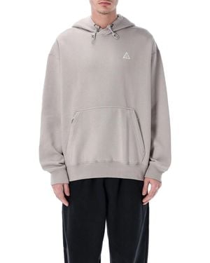 Nike Acg Tuff Fleece Oversized Hoodie - Grey