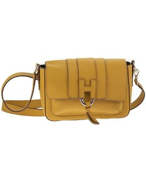 Hogan Trendy Leather Flap Bag - Metallic