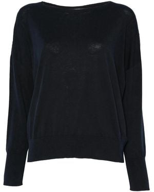 Zanone Fine-Knit Top - Black