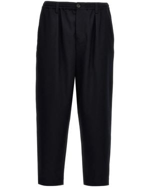 Marni Tropical Wool Crop Pants - Blue
