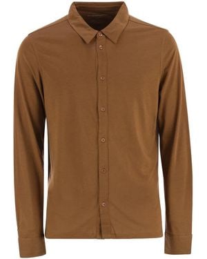 Majestic Long-Sleeved Lyocell And Cotton Shirt - Brown
