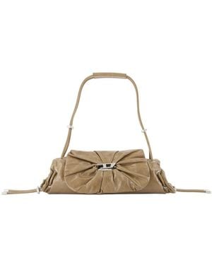 DIESEL Scrunch-D Small Shoulder Bag - Natural