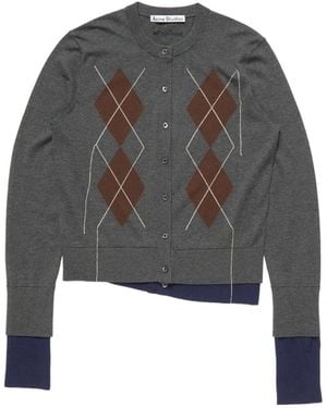 Acne Studios Double Layer Cardigan - Grey