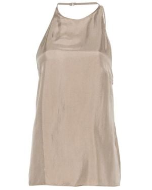 Alysi Silk Spaghetti Strap Dress - Natural