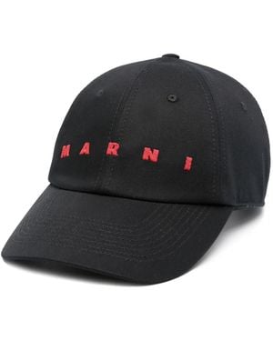 Marni Baseball Hat With Logo - Black