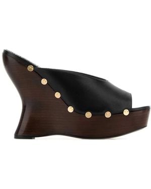 Magda Butrym Re26Wedgesandalstwokolorleather - Black