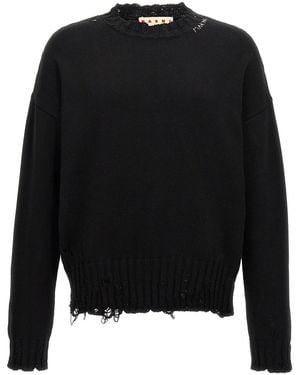 Marni Destroyed Effect Sweater - Black