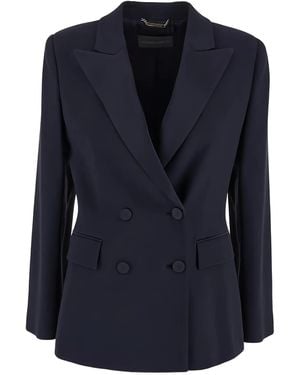 Alberta Ferretti Enver Satin Blazer - Blue