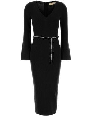 MICHAEL Michael Kors Wool Blend Dress - Black