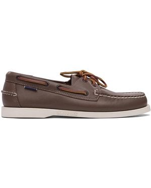 Sebago "Dockside Portland" Lace-Up Loafers - Brown
