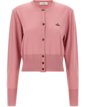 Vivienne Westwood 'Bea Cropped' Cardigan - Pink