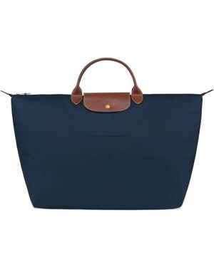 Longchamp Marine Travel Bag Le Pliage Original L - Blue
