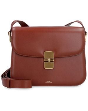 A.P.C. Grace Leather Crossbody Bag - Red