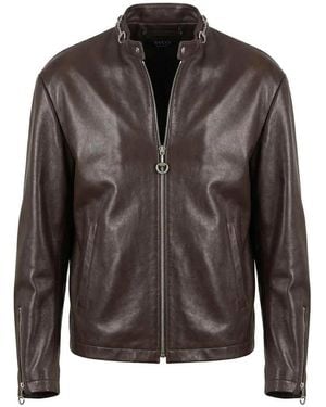 Gucci Bull Leather Jacket - Brown