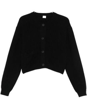 C.t. Plage Cotton Crewneck Cardigan - Black