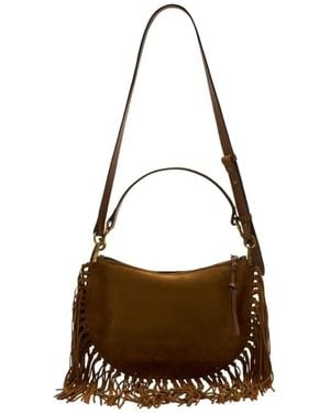 Isabel Marant Oskan Soft Zip Shoulder Bag - Brown