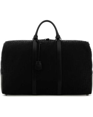 Fendi Fabric Large Ff Travel Bag - Black