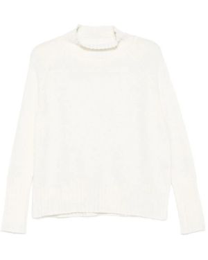 Be You Cashmere Turtle-Neck Sweater - White