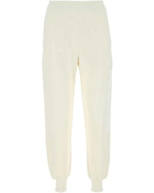 McQueen Ivory Cotton Sweatpants - White