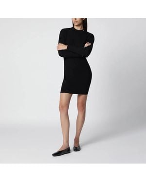 Anine Bing Stretch Knit Mini Dress - Black