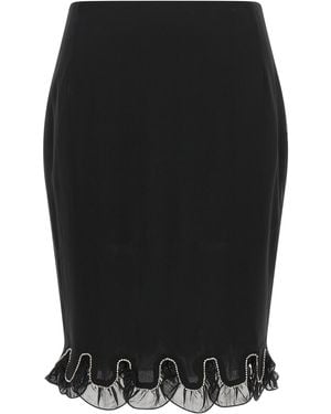 ROTATE BIRGER CHRISTENSEN Rotate Birger Christensen Chiffon Flounces Skirt - Black