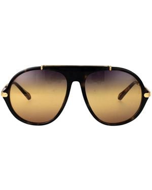 Chloé Havana-- Acetate Sunglasses - Blue