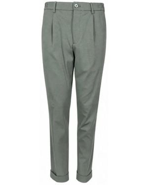 GTA Military Virgin Wool Silk Linen Cashmere Trousers - Grey
