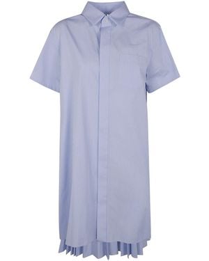 Sacai Cotton Poplin Dress - Blue
