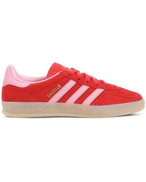 adidas Better Scarlet Leather Gazelle Trainers - Red