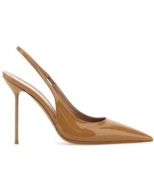 Paris Texas Lidia Patent Leather Slingback Pumps - Brown