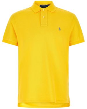Polo Ralph Lauren Logo Embroidery Polo Shirt - Yellow