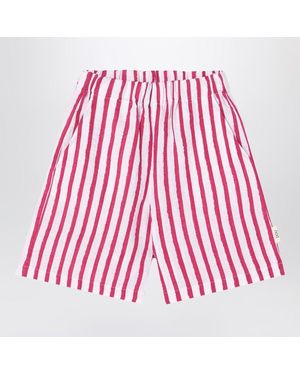 Douuod Striped Bermuda Shorts - Red