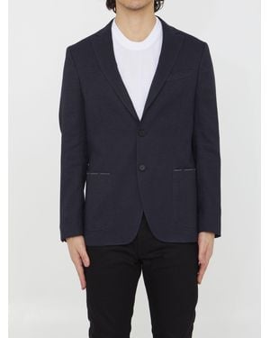 Tonello Linen And Viscose Jacket - Blue