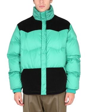 Marni Color-Block Down Jacket - Green