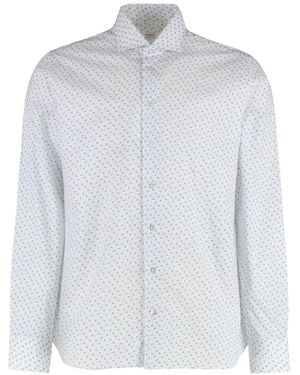 Borriello Printed Cotton Shirt - White