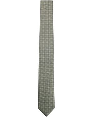 BOSS Polyester Silk Tie - White