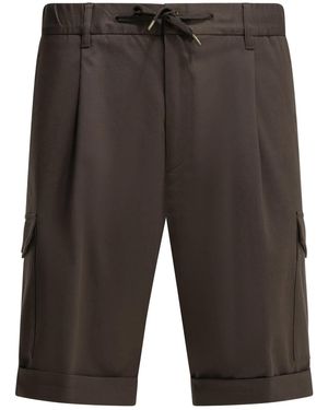 Herno Cotton Cargo Shorts - Grey