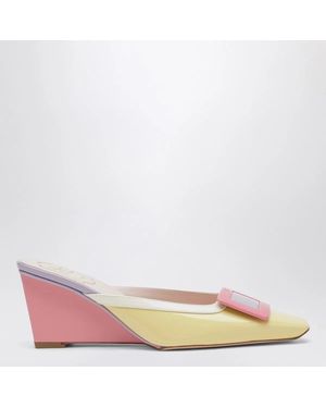 Roger Vivier Belle Vivier Wedge Mules - Pink