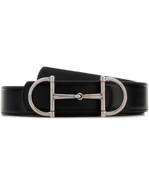 Gucci Leather Reversible Belt - Black