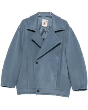 Semicouture Kara Wool Coat - Blue