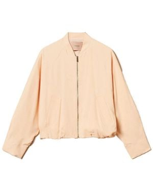 Twinset Twinset Kimono-Sleeve Bomber Jacket - Natural