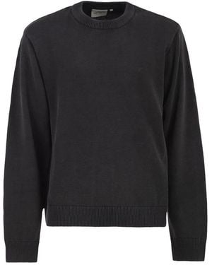 Carhartt Cotton Crew Neck Jumper With Embroidered Logo - Black