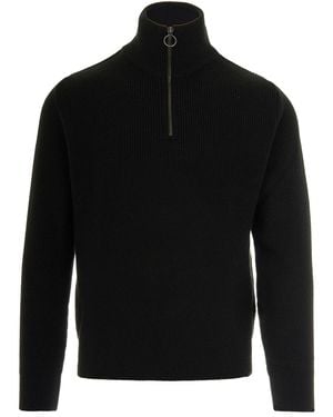 Paul & Shark Paul & Shark Maglia Mezza Zip A Costine - Black