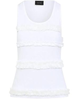 Simone Rocha Fitted Ruffle Frill T - White
