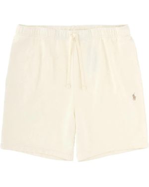 Polo Ralph Lauren Shorts With Logo - Natural