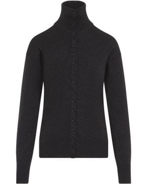 Lemaire Merino Wool High Neck Jumper - Black